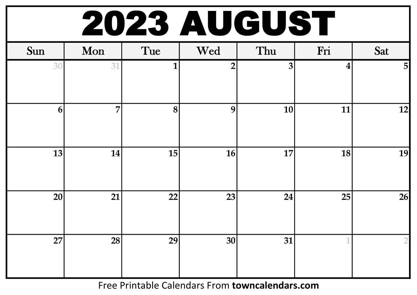 August 2023 Calendar August 2023 Calendar
