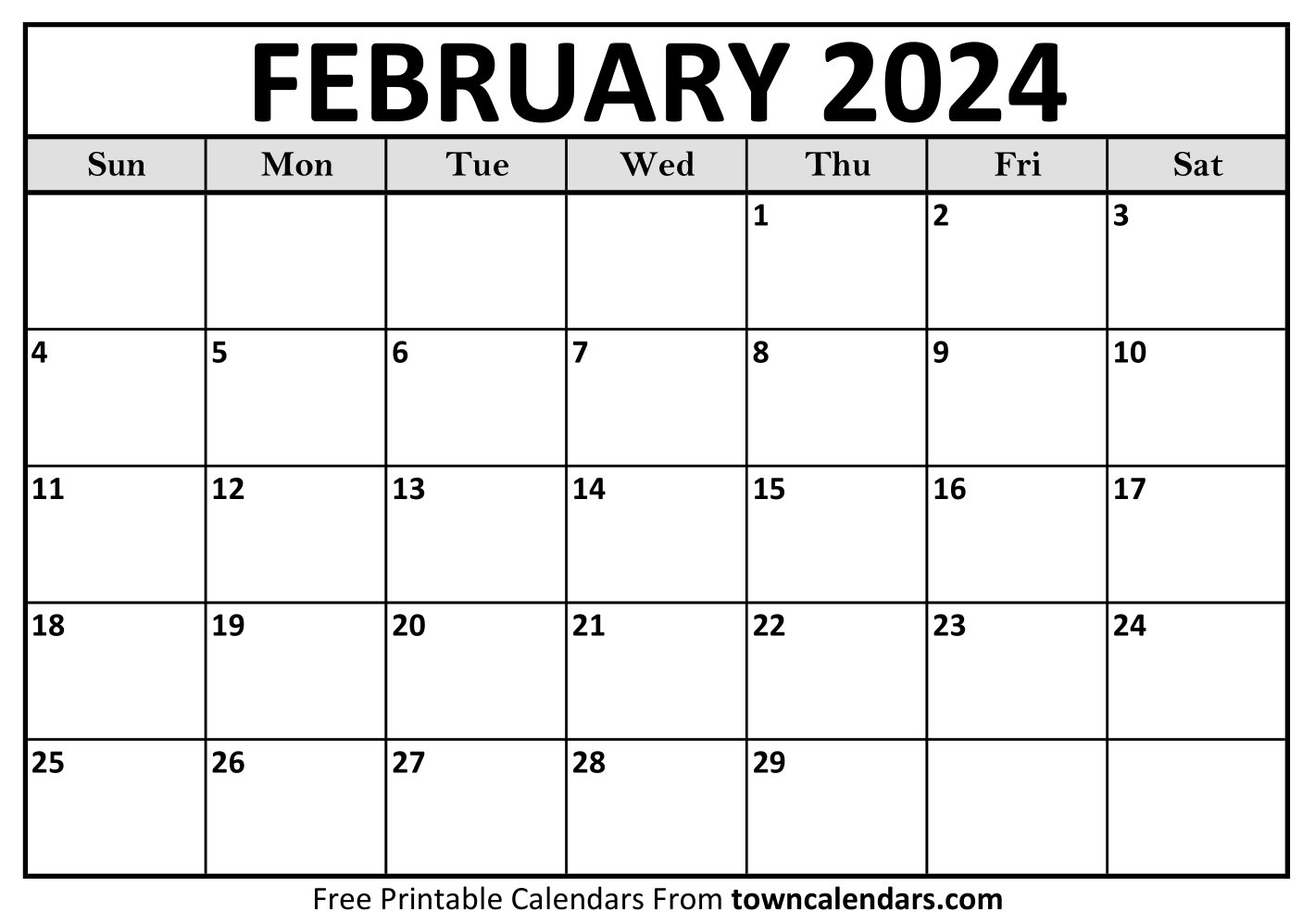 February 2024 calendar  free printable calendar